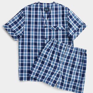 MAJESTIC Seaside Check Shirt & Shorts  Pyjamas
